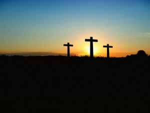 sunset - 3 crosses
